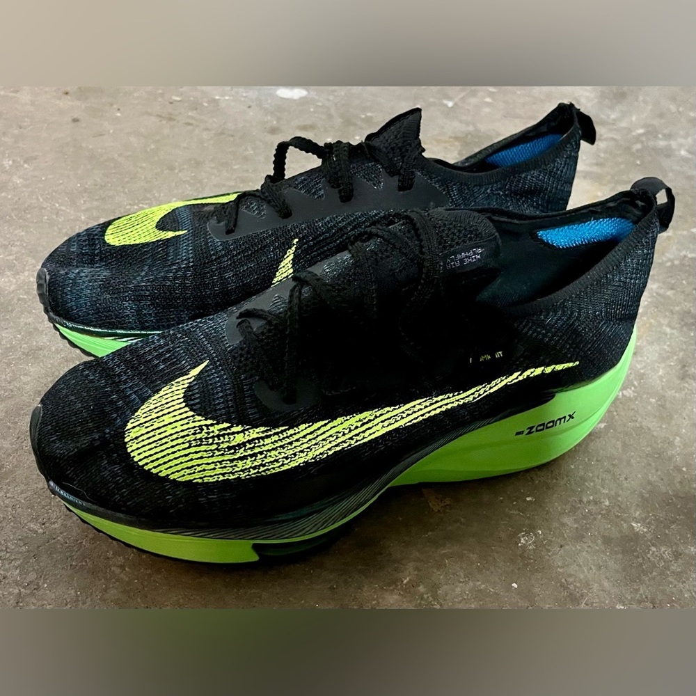 Nike Black and Neon Green Men's Shoes